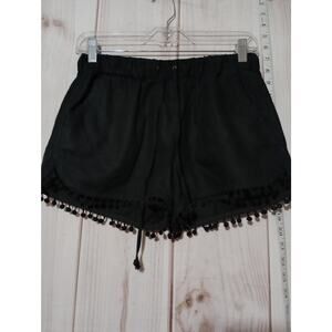 J Crew‎ Shorts Womens XXS Linen Pom Pom Trim Pockets Summer Casual Lightweight